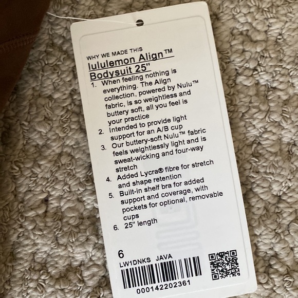 Lululemon Align Bodysuit- Java - Picture 3 of 3